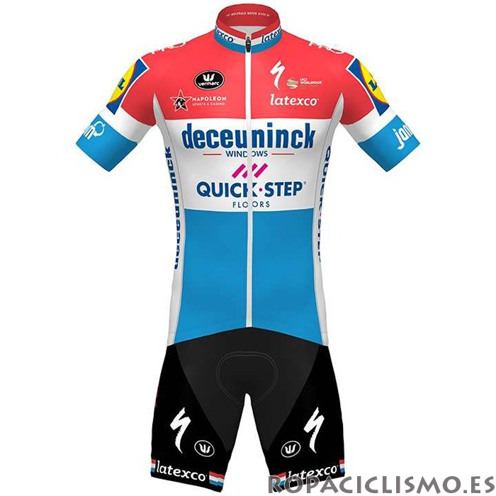 2020 Maillot Deceuninck Quick Step Tirantes Mangas Cortas Holanda